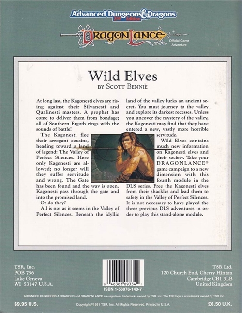 Advanced Dungeons & Dragons 2nd Edition - Dragonlance - Wild elves - (B-Grade) (Genbrug)